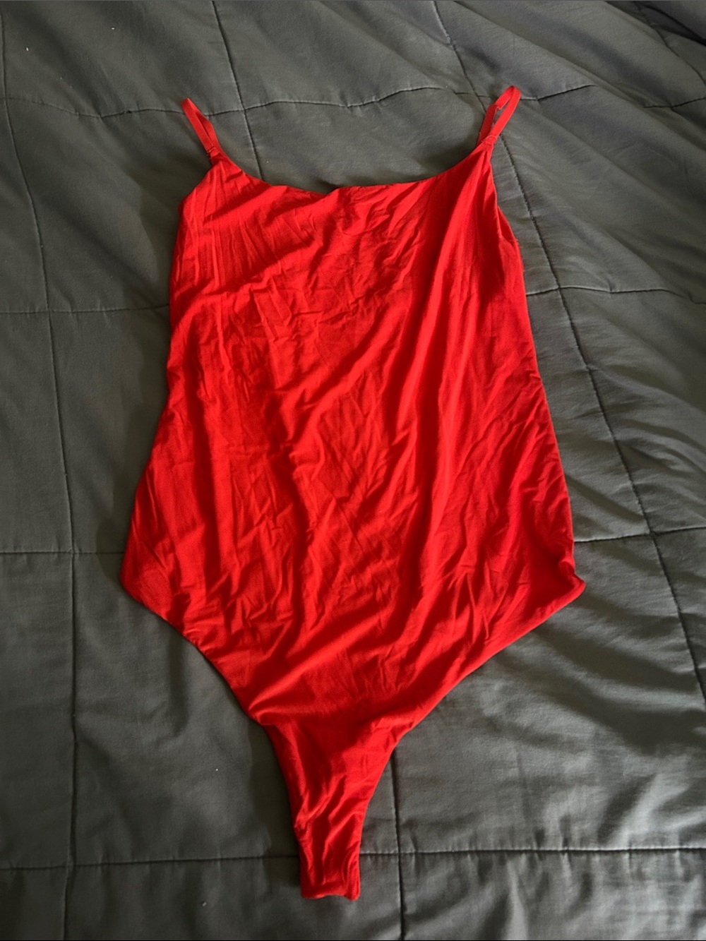 Red One-Piece Swimsuit - Classic Simple Style